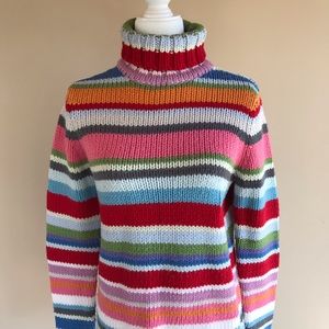 GAP Ladies Turtleneck Sweater Multicolor Size L